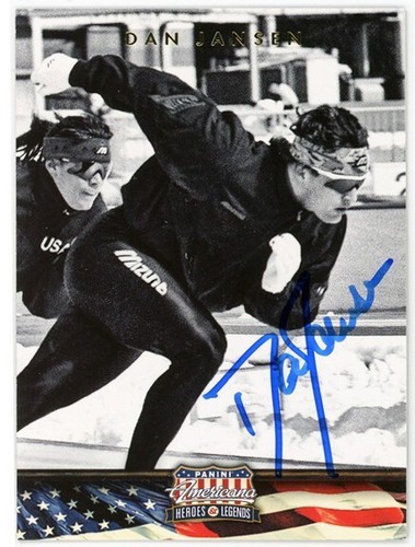2012 -DAN JANSEN-GUARANTEED Signed/Autograph/Auto Panini Americana Olympics Card