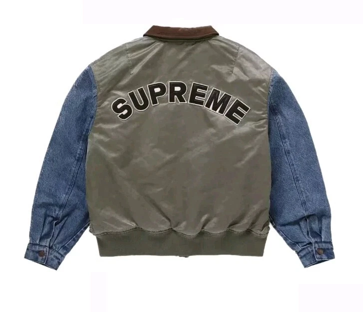 Supreme Denim Sleeve MA 1Olive Uomo Taglia Media