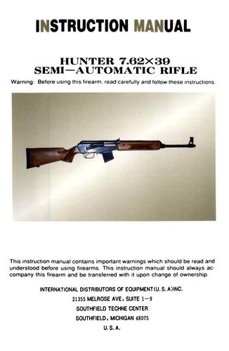 Hunter 7.62 Semi-Auto by Norinco Manual
