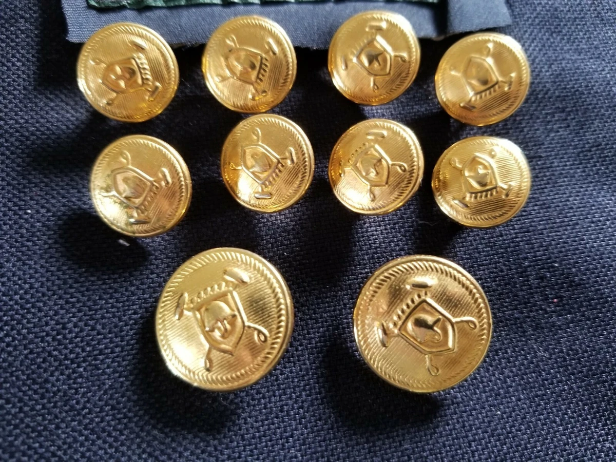 Ralph Lauren POLO Metal set lot 15mm & 20mm Gold Blazer 10