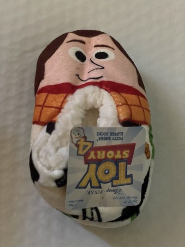 Toy Story 4 Fuzzy Babba Slipper Socks Size 2T- 3T New