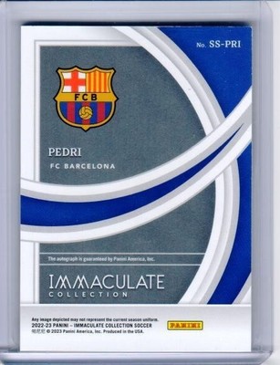 2022-23 Panini Immaculate Shadowbox Signatures Gold PEDRI Auto 2 