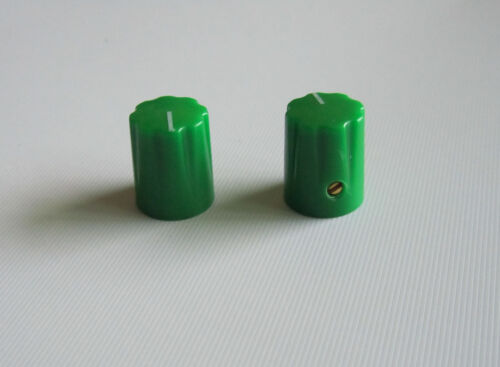 10x Guitar Amp Effect Pedal Knobs 1/4" Davies 1900H Style Knob Set Screw Green - Picture 2 of 4