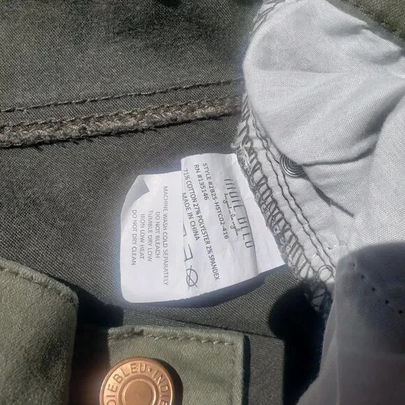 Pantalón ajustado Indie Bleu verde talla 7 Foto 2 de 4