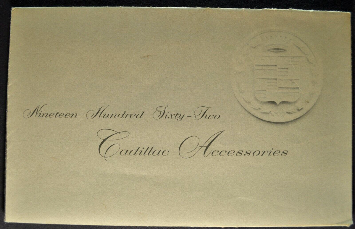 1962 Cadillac Accessories Brochure Deville Eldorado 60 Special 62