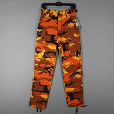 Rothco BDU Pants Mens XS Orange Woodland Camo Combat Cargo Military Trousers