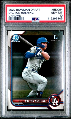 DALTON RUSHING 2022 Bowman Draft 1st Chrome #BDC-84 RC - Multi - PSA 10's GEM-MT