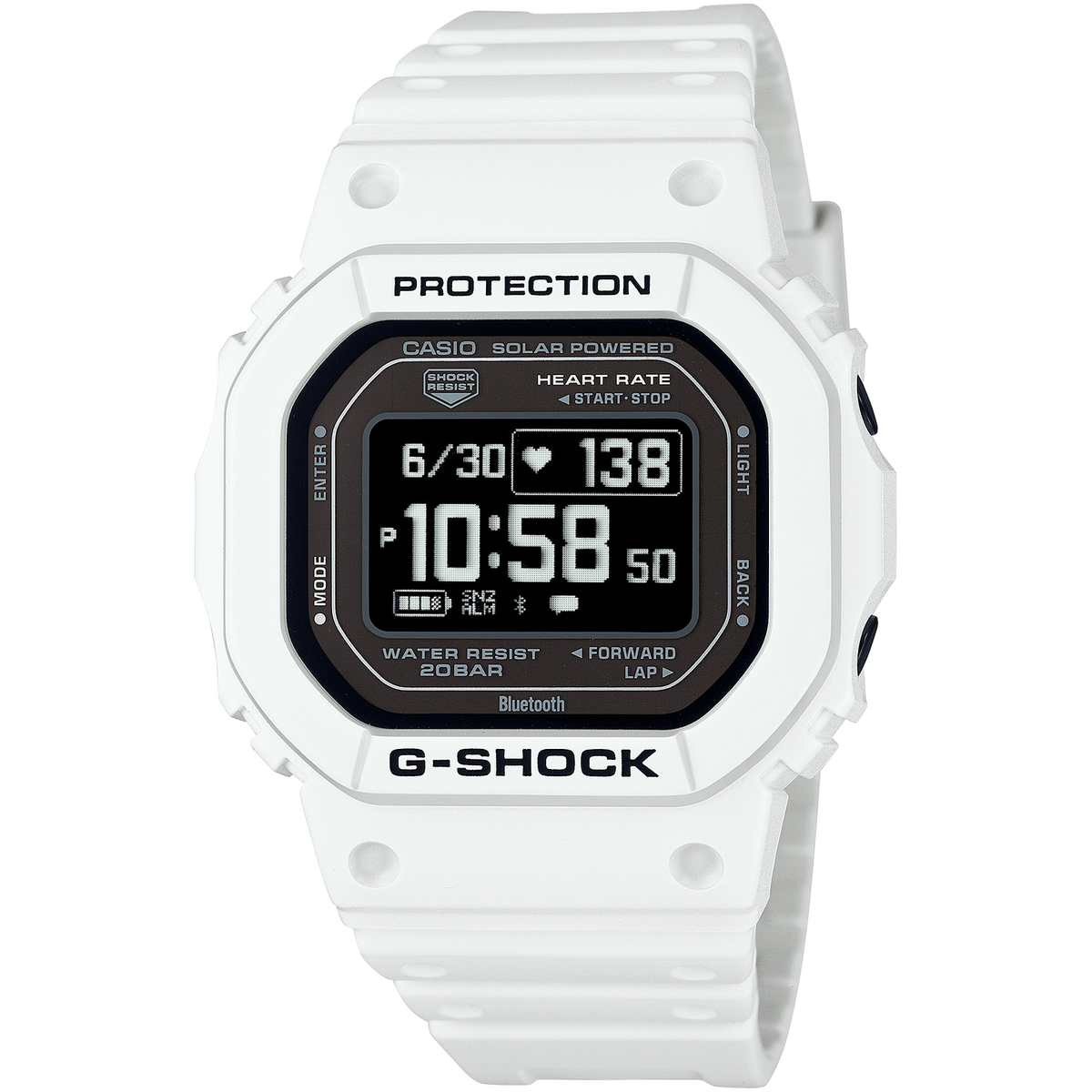 【超美品】CASIO G-SHOCK DW-H5600-7JR ホワイト CASIO G-SHOCK DW-H5600-7JR G-SQUAD Bluetooth GPS Solar USB