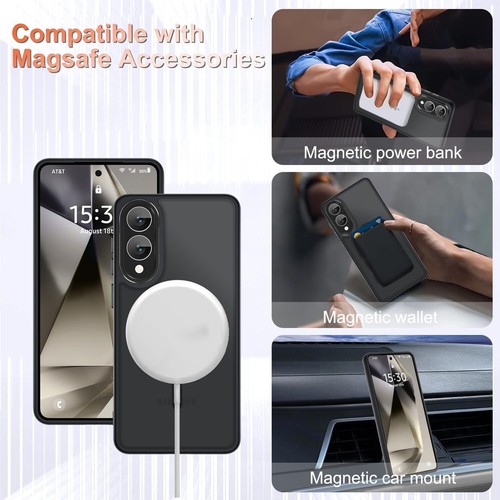 Funda magnética translúcida delgada a prueba de golpes para Samsung Galaxy S25 Edge - Imagen 9 de 37