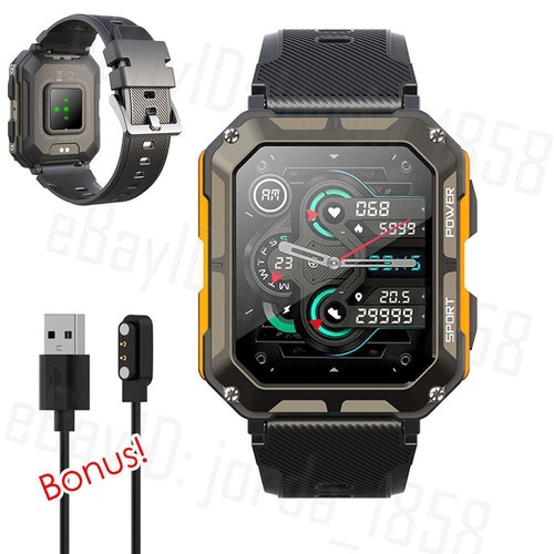 Military Smart watch Bluetooth Rugged Tactical Smartwatch with Heart Rate IP68 A - Picture 13 of 15