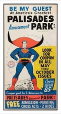 SUPERMAN - PALISADES AMUSEMENT PARK - ADVERTISING POSTER REPRINT