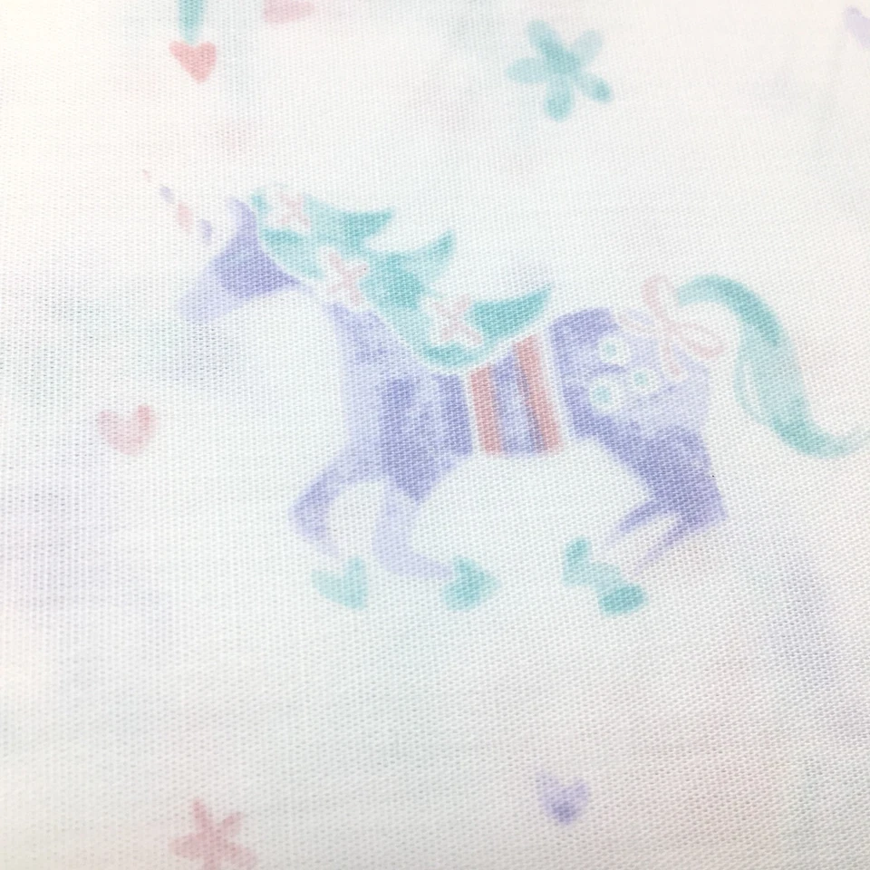 Juego de sábanas 4 piezas Nicole Miller Unicornio COMPLETO Rosa Púrpura Verde azulado Corazón Estrellas Foto 4 de 4