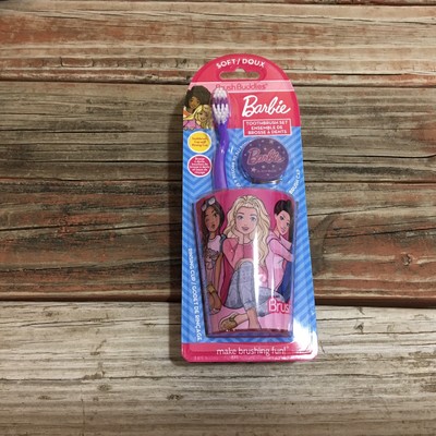 Brush Buddies  Tooth Brush Set Barbie Soft Tooth Brush Rinsing Cup & Cap M92