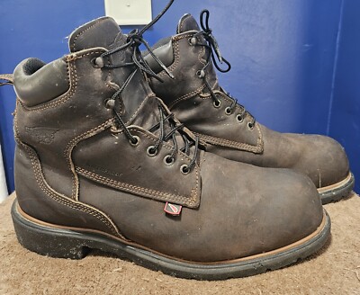RED WING 1204 SOFT TOE LEATHER WORK BOOTS Size 11 Extra Wide 