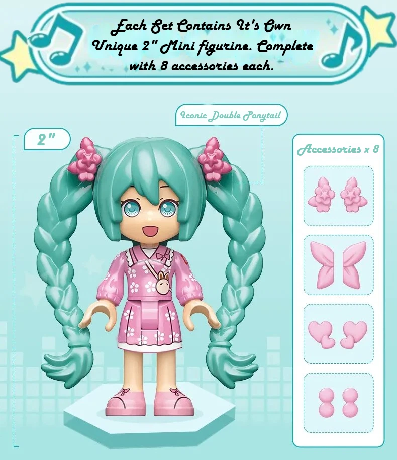 ✅ Official Hatsune Miku 4 Seasons Spring Winter & More Building Block Sets NEW - Image 2 of 4