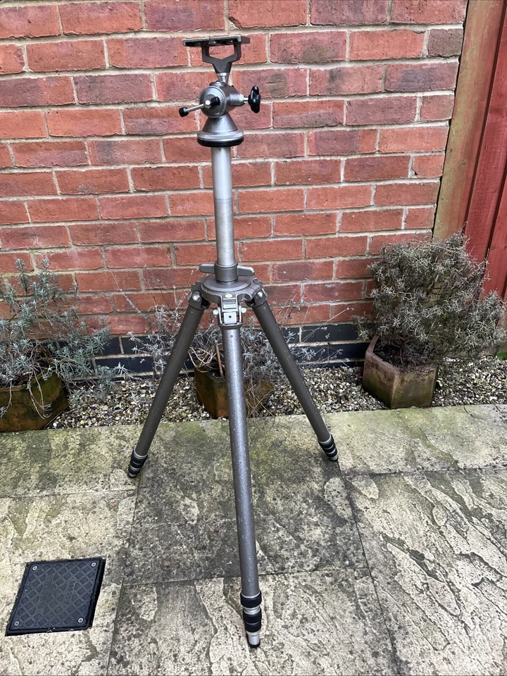 60s/70s GITZO RA4 BREVETE PAN BALL HEAD Large Alloy TRIPOD France 8.5ft/262cm - Image 3 of 4