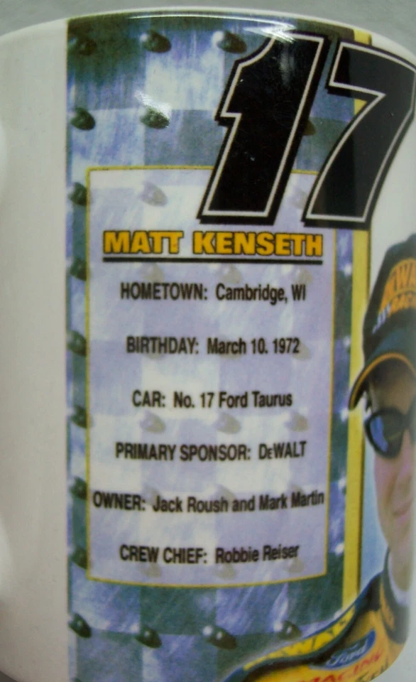 MATT KENSETH Nascar #17 Racing CERAMIC DRINKING MUG CUP - Image 4 of 4