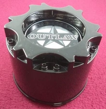 American Outlaw Wheels Gloss Black Custom Wheel Center Cap # BC-894 (1) USED