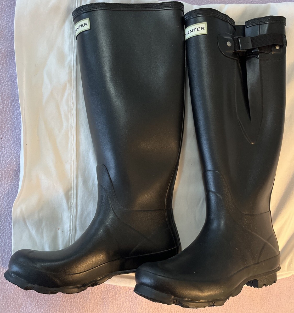 Hunter Original Women's Tall Rain Boots - Black - Size US 8
