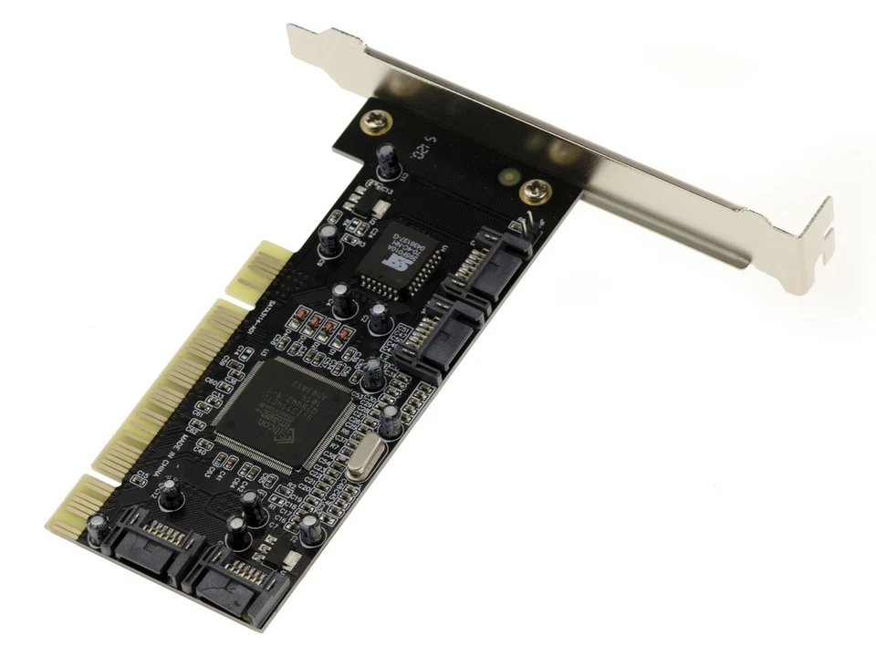 PCI Card Raid SATA 4 Ports - Disks Insulated Or Cluster Raid 0 1 0+1 - SIL3114 - Image 2 of 3