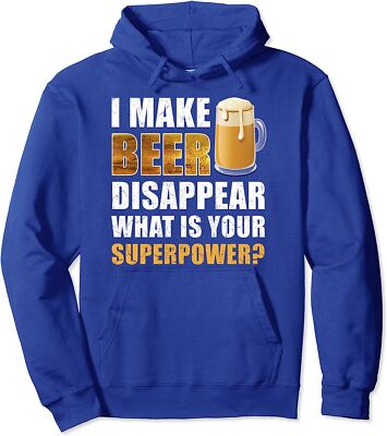 I Make Beer Disappear Funny Saying Gag Meme Beer Unisex Hooded Sweatshirt