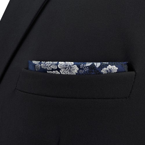 S&W SHLAX&WING Floral Mens Pocket Square Handkerchiefs Woven for Party Silky - Picture 71 of 157