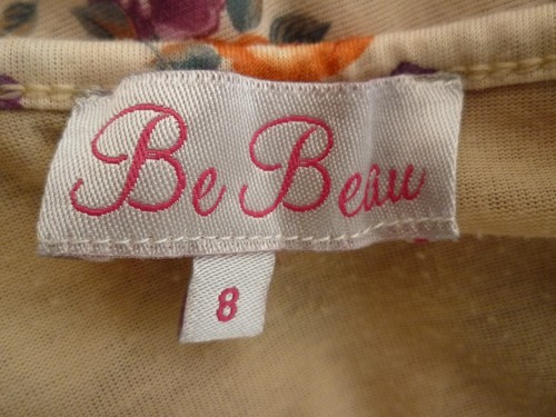 Camiseta Top BE BEAU Talla 6 8 Beige Rosa Floral Boho En Niveles Capas Tirantes - Imagen 10 de 10