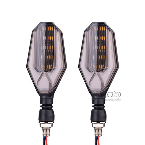 Universal Motorcycle M10 10mm 12V LED Turn Signal Blinker Lights Indicator Lamps - Imagen 5 de 27