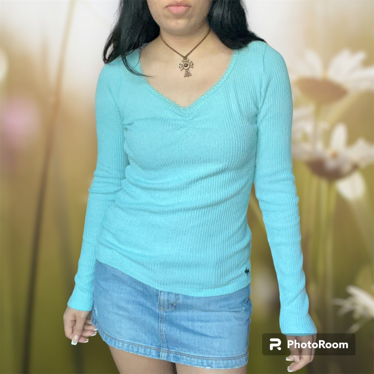 🐚🌊 Vintage y2k Abercrombie & Fitch lace long sleeve top small | eBay