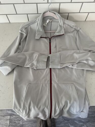 Lululemon Active Full Zip Up grau weinrot Reißverschluss Herren Jacke Gr. L - Bild 6 von 10