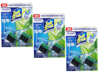 Soft Scrub In-Tank Toilet Cleaner Duo-Cubes, Alpine Fresh, 2 Count - 3 Pack