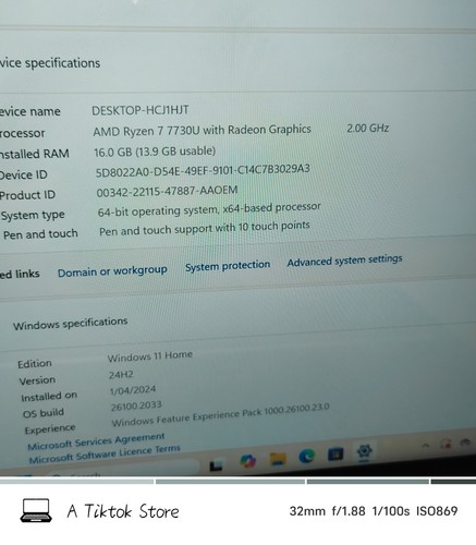 Lenovo IdeaPad Flex 5 14ABR8 Ryzen 7 7730U 16G Ram 512G SSD TOUCH FP BT FHD+ W11 - Picture 23 of 23