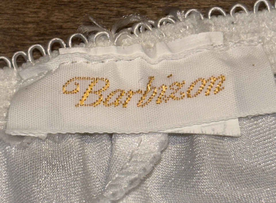 Vintage Barbizon French Cut Flutter Ruffle Panties Small Panty White Flowers - Image 3 of 4