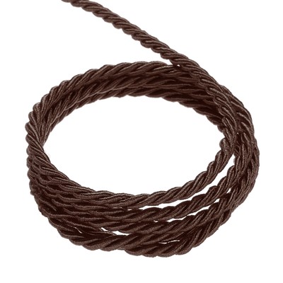 Twisted Cord Trim, 22 Yard 3mm 3-Ply Twine Braided Rope Thread,Dark Brown