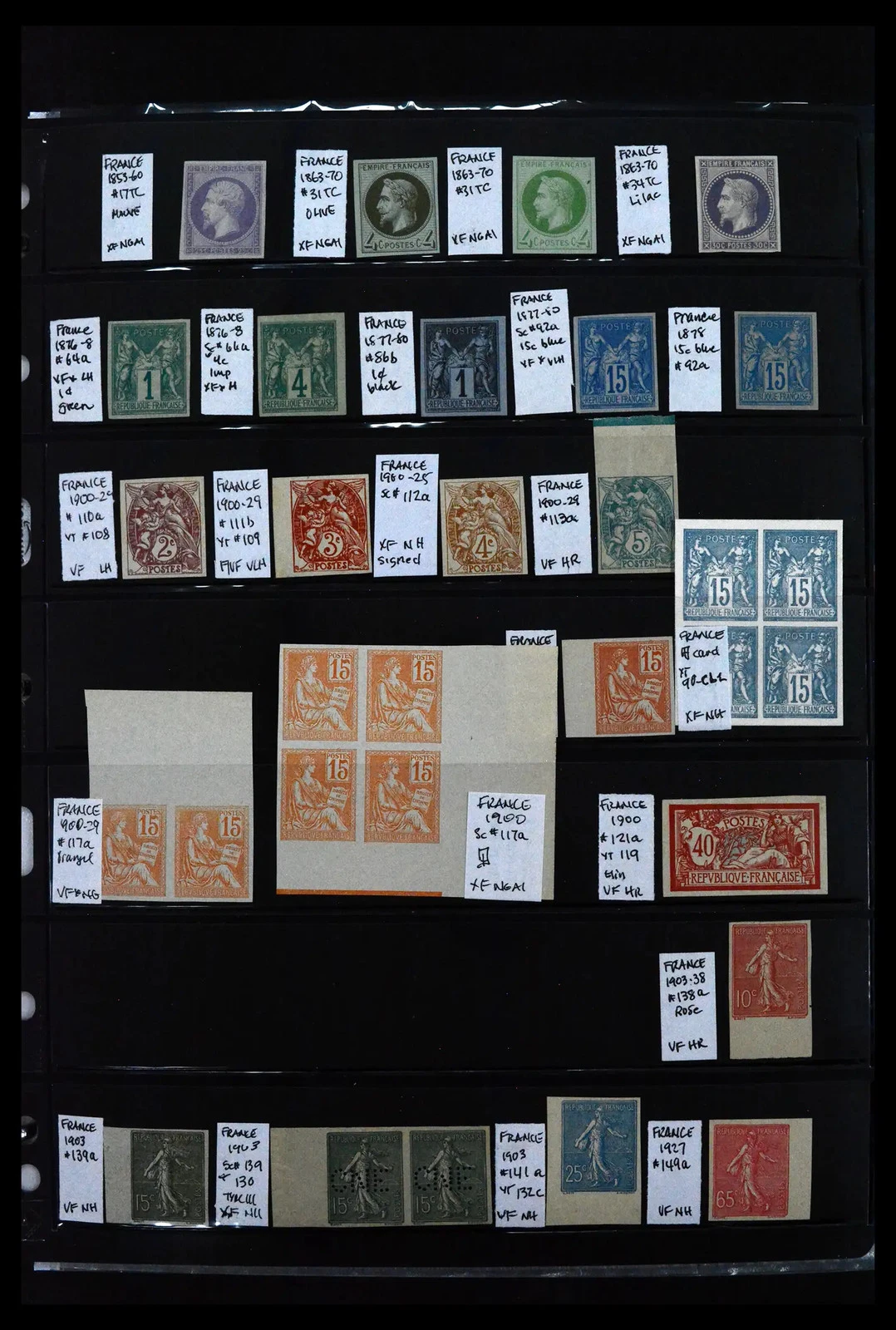 FRANCE 1853-1997 Superb Imperforations GIGA Premium Stamp Collection