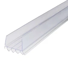 Vinyl Under Door Seal 36 in U Shape Slide On Draft Stopper Weather Strip Clear