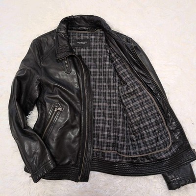 Burberry Black Label Lamb Leather Rider Jacket Black Used | eBay