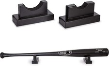 FAMOORE Baseball Bat Display Stand for Table or - 2 Pack, Black