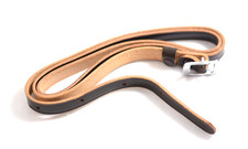 1/2 INCH WIDE BROWN LEATHER CAMERA STRAP - 35 INCHES LONG MINT 