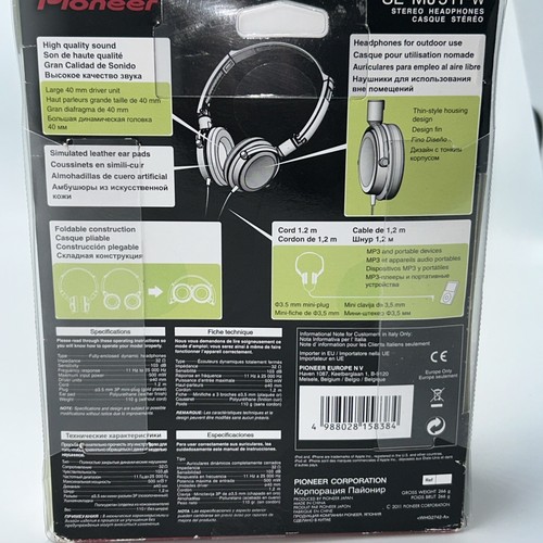 Pioneer SE-MJ511-W Street Move Wired Headphones (Over The Ear)- White - (Sealed) - Picture 5 of 11