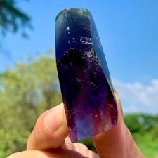 53G Rare Natural Purple Fluorite Quartz Crystal Freeform Mineral Specimen Gift