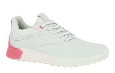 Ecco Women's Golf Leather/Gore-Tex S-Three Shoes-White/Bubblegum
