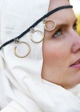 Slawische Schl&auml;fenringe, Gro&szlig;, Paar, Schleifenringe, Mittelalter Schmuck