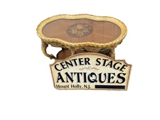 65653   Decorator Antique Tray Top Coffee Table Stand