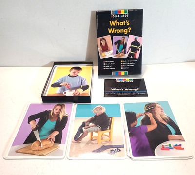 2007 Color Cards What's Wrong? Educational Therapy Picture Card Game EXCELLENT