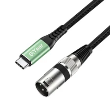 USB C to XLR Male Audio Cable, XLR 3Pin to Type C Adapter StereoPower Amplifi...