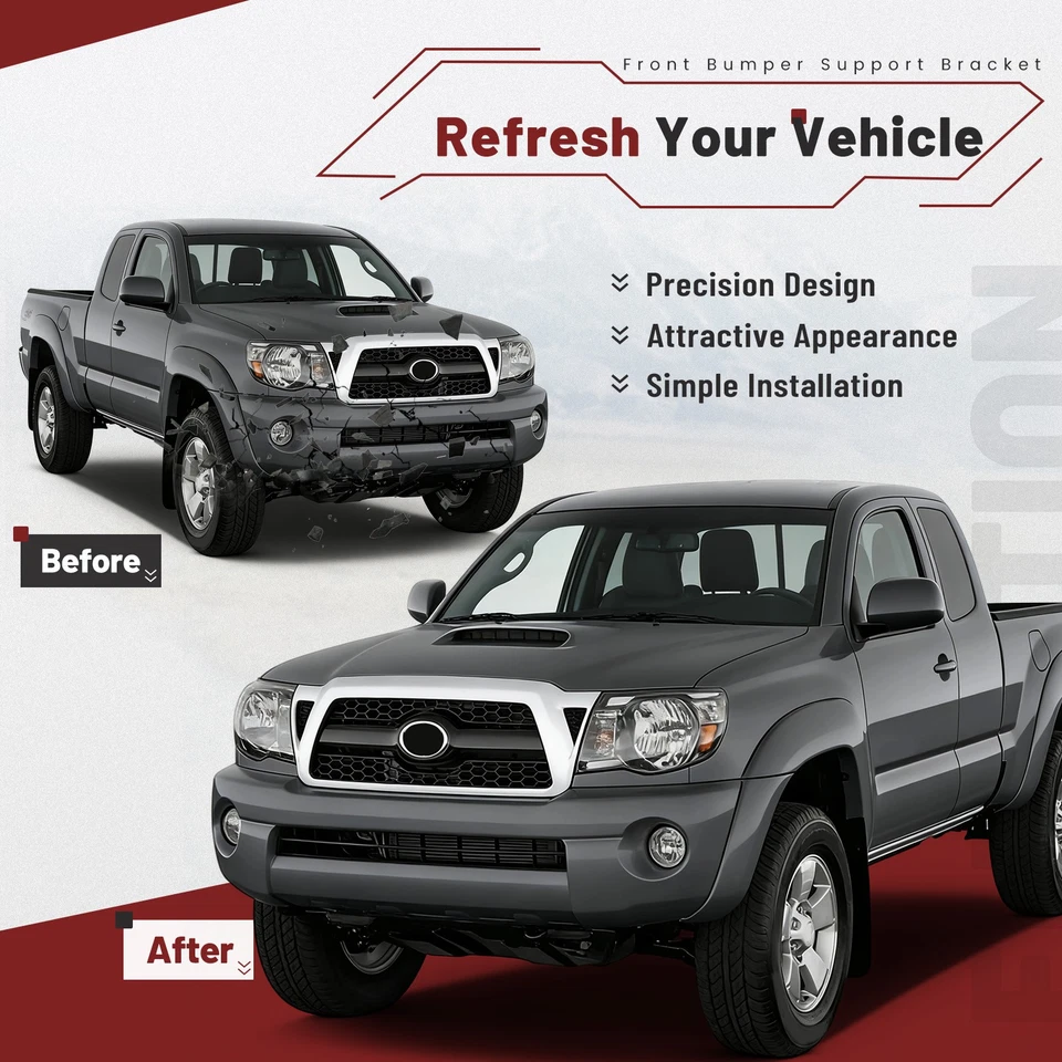 NEW Left & Right Front Bumper End Cap Fender Extension For Toyota Tacoma 2005-11 Foto 4 de 4