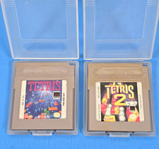TETRIS ~ TETRIS 2 NINTENDO GAMEBOY GAME CARTRIDGE LOT W/ CASES CLEANED TESTED