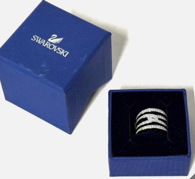 SWAROVSKI CREATIVITY RING WHITE CRYSTAL RHODIUM P… - image 1