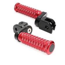 Red M-Grip 25mm Riser Front Foot Pegs For Brutale 675 12 13 14 15 16